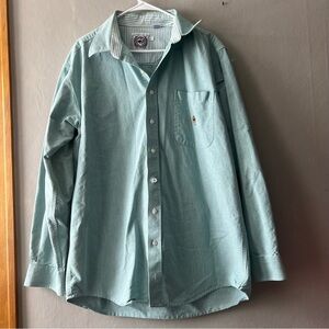 Cinch men's mint long-sleeve solid button-down shirt Size Large